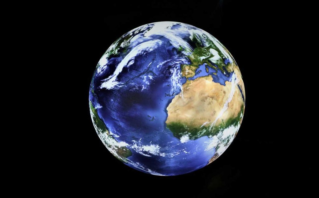 Illustration of Earth seen from space